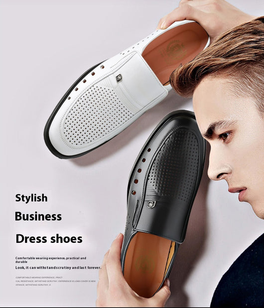 Sandalias de Cuero Respirable con Diseño Hueco - Zapatos Cómodos para Hombre - Image 25