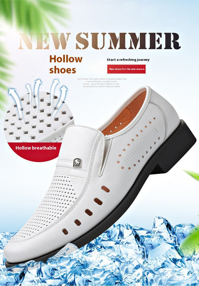 Sandalias de Cuero Respirable con Diseño Hueco - Zapatos Cómodos para Hombre - Image 27