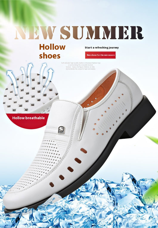 Sandalias de Cuero Respirable con Diseño Hueco - Zapatos Cómodos para Hombre - Image 27