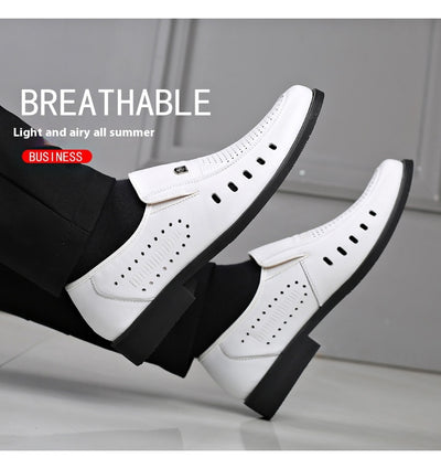 Sandalias de Cuero Respirable con Diseño Hueco - Zapatos Cómodos para Hombre - Image 32