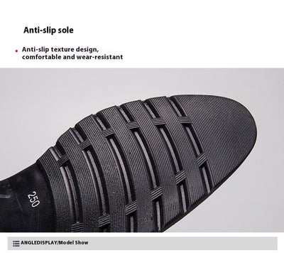 Zapatos de Cuero Puntiagudos Estilo Coreano para Hombre - Image 9