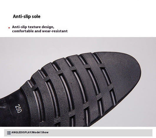 Zapatos de Cuero Puntiagudos Estilo Coreano para Hombre - Image 9