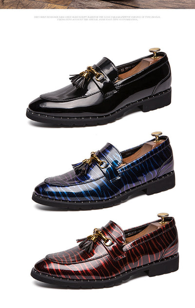 Zapatos de Cuero Puntiagudos Estilo Coreano para Hombre - Image 10