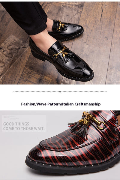 Zapatos de Cuero Puntiagudos Estilo Coreano para Hombre - Image 11