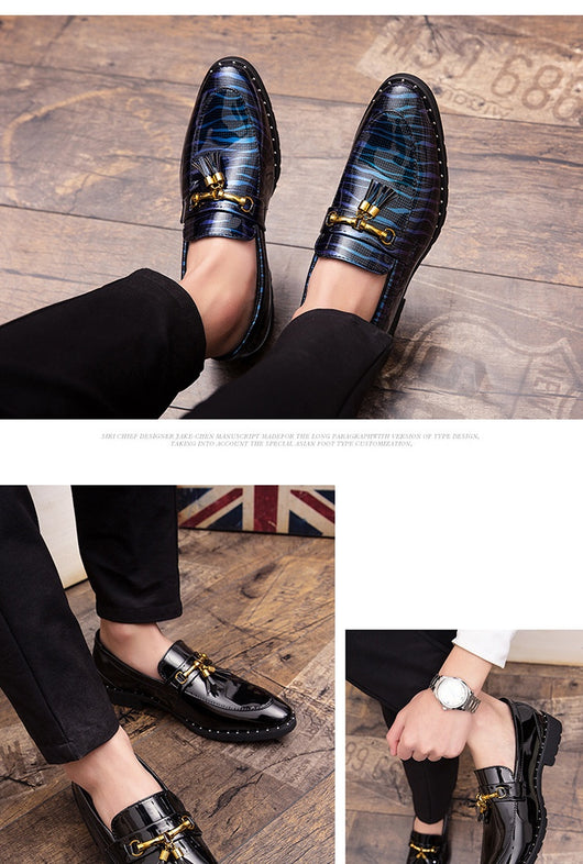 Zapatos de Cuero Puntiagudos Estilo Coreano para Hombre - Image 12