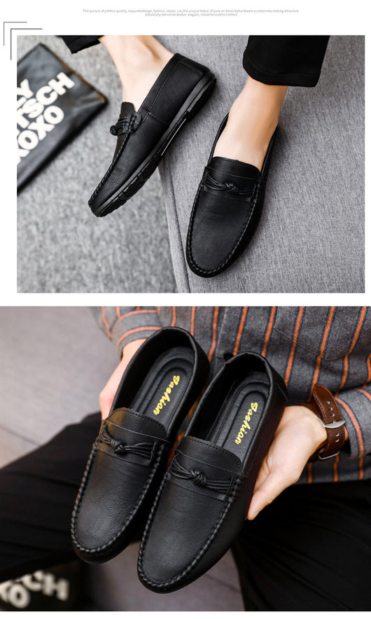 Zapatos Casuales de Cuero Estilo Coreano para Hombre con Suela Suave - Image 10