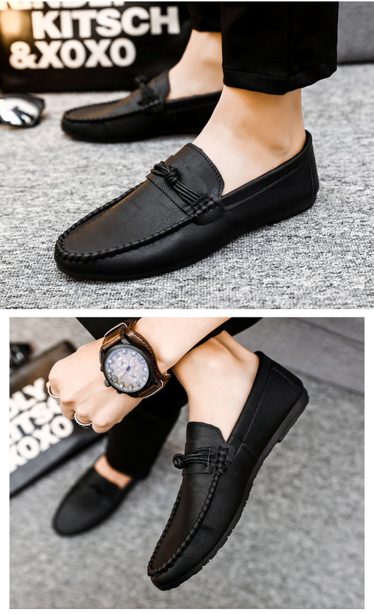 Zapatos Casuales de Cuero Estilo Coreano para Hombre con Suela Suave - Image 12