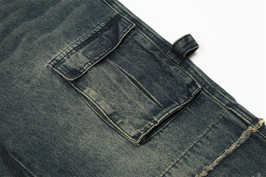 Pantalones Cargo Rotos Estilo Punk para Hombre - Image 18
