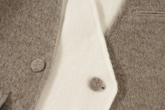 Abrigo Reversible de Lana con Cuello V - Chaqueta Doble Cara Premium - Image 26