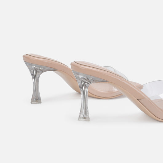 Sandalias de Tacón Alto con Tira al Tobillo y Diseño Transparente - Image 12