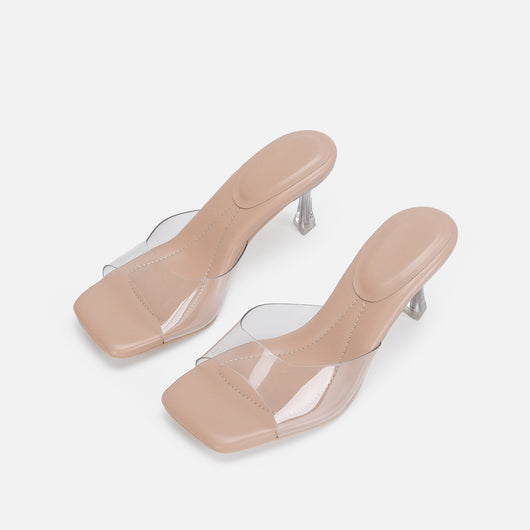 Sandalias de Tacón Alto con Tira al Tobillo y Diseño Transparente - Image 13