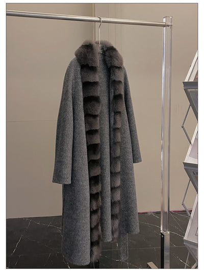 Abrigo de Vellón de Alpaca con Cuello de Zorro Desmontable - Image 45
