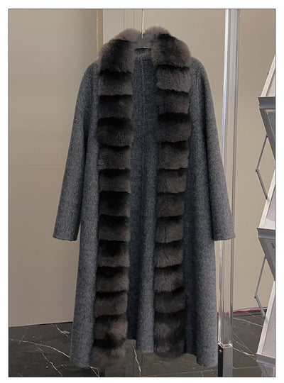 Abrigo de Vellón de Alpaca con Cuello de Zorro Desmontable - Image 46