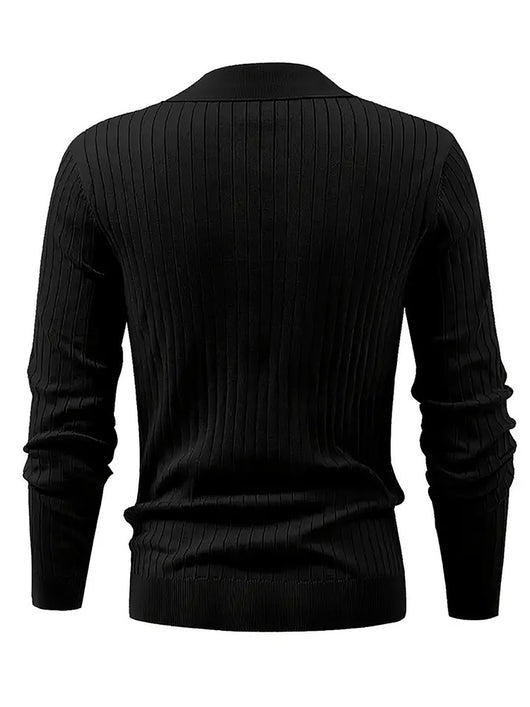 Polo Texturizado Slim Fit de Manga Larga para Hombre - Cómodo y Elegante - Image 29