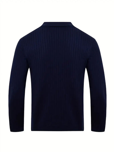 Polo Texturizado Slim Fit de Manga Larga para Hombre - Cómodo y Elegante - Image 33