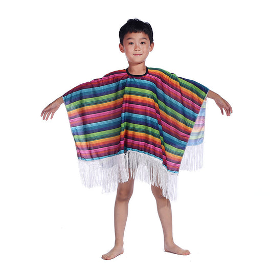 Capa Mexicana Disfraz Halloween - Poncho Fiesta Adulto e Infantil con Accesorios - Image 68