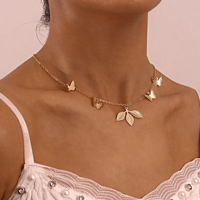 Collar Colgante Trébol Mariposa para Mujer - Image 8