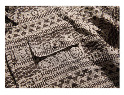 Camisa Étnica Retro de Manga Corta para Hombre - Image 12