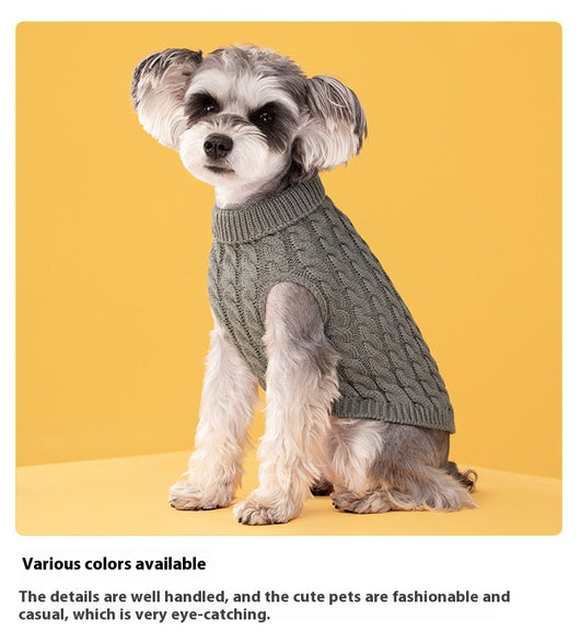 Suéter Tejido para Mascotas - Abrigo Cálido de Cuello Alto para Perros y Gatos - Image 32