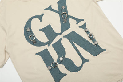 Playera Casual con Bordado de Letras Creativas - Image 14