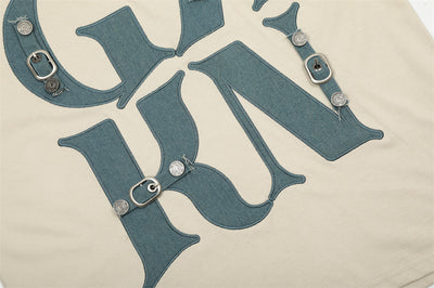 Playera Casual con Bordado de Letras Creativas - Image 16
