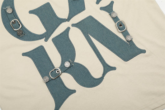 Playera Casual con Bordado de Letras Creativas - Image 16