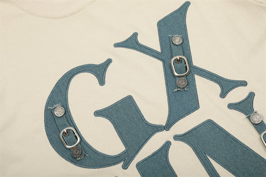 Playera Casual con Bordado de Letras Creativas - Image 19