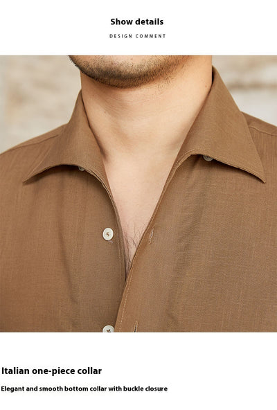 Camisa Británica de Cuello Clásico Manga Larga para Hombre - Image 26