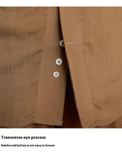Camisa Británica de Cuello Clásico Manga Larga para Hombre - Image 28