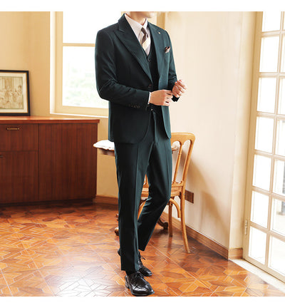 Traje de Novio Premium Tres Piezas Color Caramelo con Solapa Clásica - Image 23