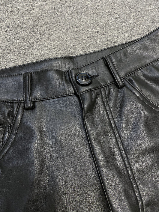 Shorts de Cuero Talle Alto para Mujer - Diseño Casual y Versátil - Image 22