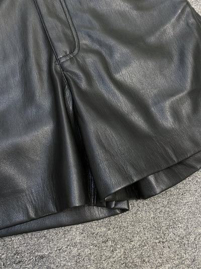 Shorts de Cuero Talle Alto para Mujer - Diseño Casual y Versátil - Image 27
