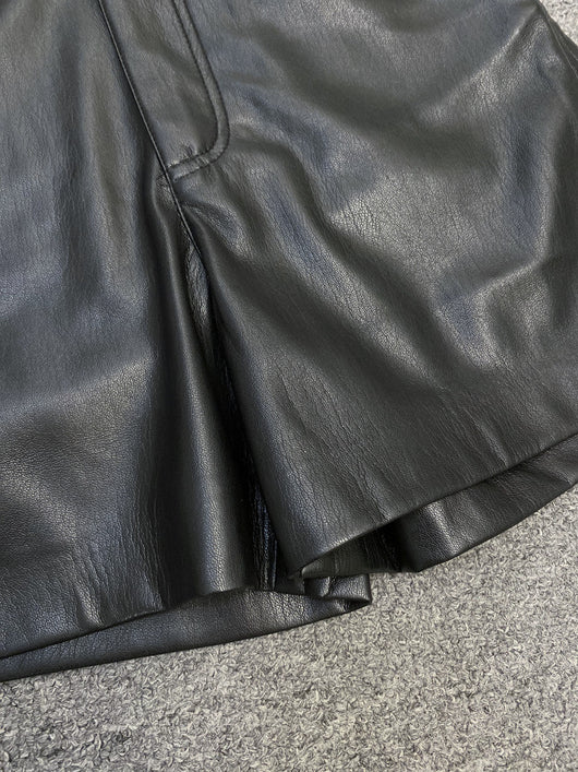 Shorts de Cuero Talle Alto para Mujer - Diseño Casual y Versátil - Image 27