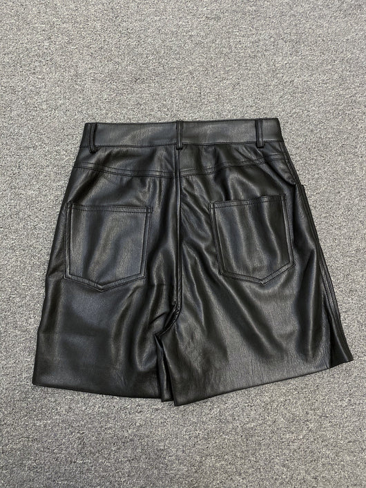 Shorts de Cuero Talle Alto para Mujer - Diseño Casual y Versátil - Image 31
