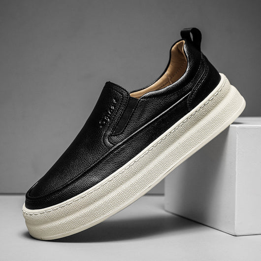 Zapatos Casuales de Cuero para Hombre con Plataforma y Diseño Slip-on - Image 16