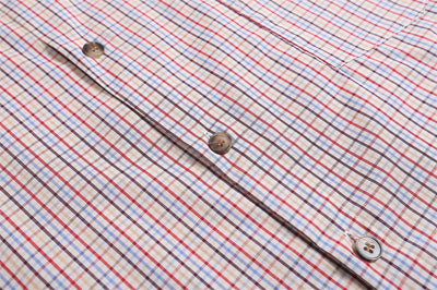 Camisa Cuadros Suelta Manga Corta para Hombre - Image 7
