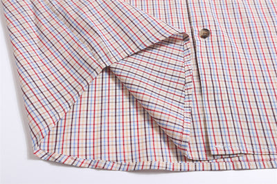 Camisa Cuadros Suelta Manga Corta para Hombre - Image 9