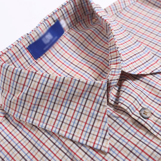 Camisa Cuadros Suelta Manga Corta para Hombre - Image 12