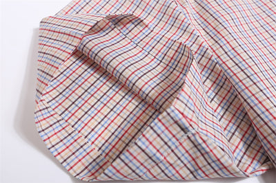 Camisa Cuadros Suelta Manga Corta para Hombre - Image 13