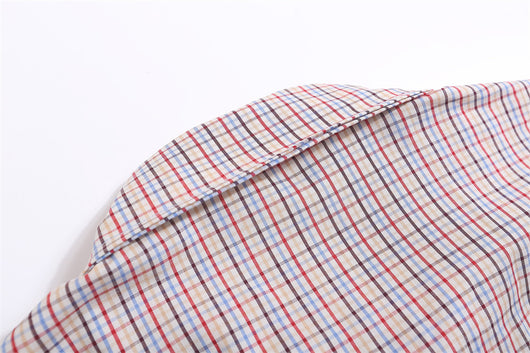 Camisa Cuadros Suelta Manga Corta para Hombre - Image 14