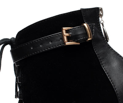 Botas Negras para Mujer con Tacón Medio y Bajo - Image 12