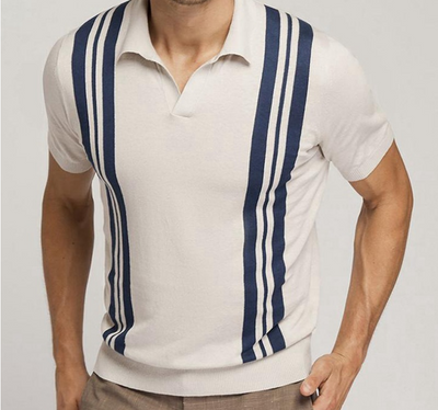 Polo Casual de Rayas para Hombre - Corte Slim Elegante Verano - Image 10