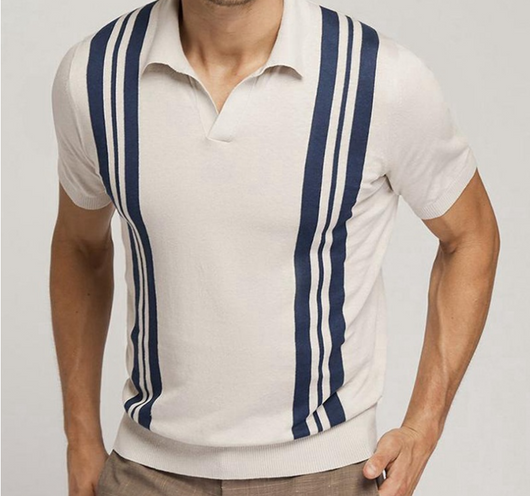 Polo Casual de Rayas para Hombre - Corte Slim Elegante Verano - Image 10