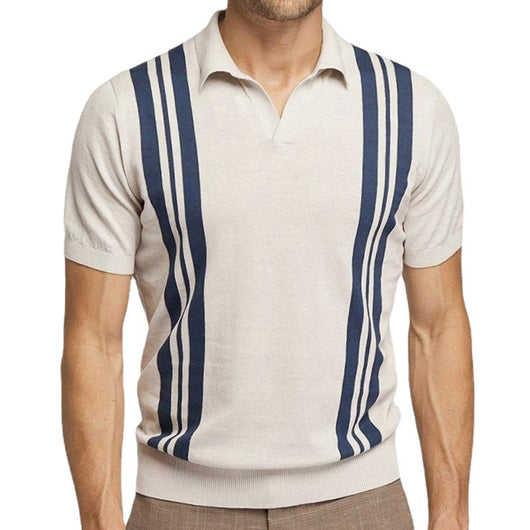 Polo Casual de Rayas para Hombre - Corte Slim Elegante Verano - Image 13
