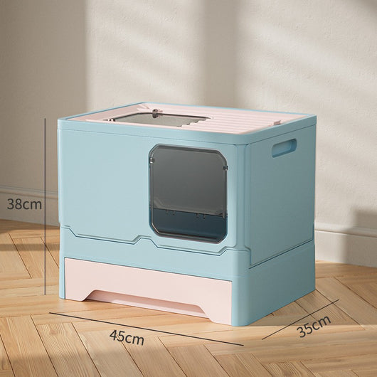 Arenero Plegable para Gatos con Cajón Deslizable, Antiolores y Antiderrames - Image 6