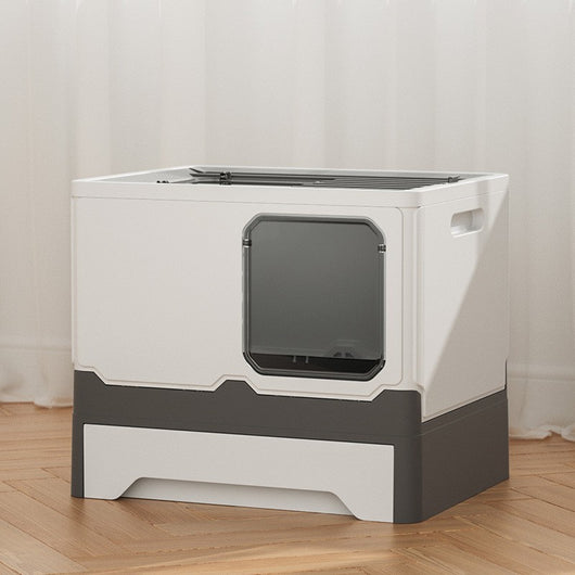 Arenero Plegable para Gatos con Cajón Deslizable, Antiolores y Antiderrames - Image 9