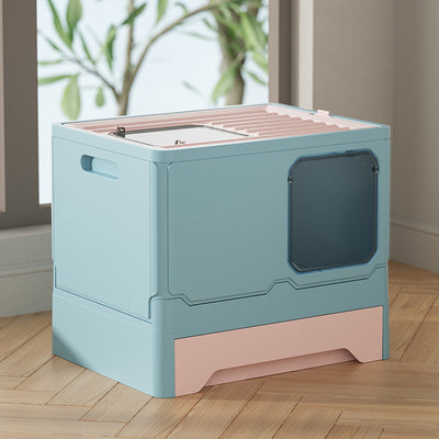 Arenero Plegable para Gatos con Cajón Deslizable, Antiolores y Antiderrames - Image 11