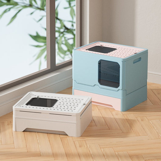 Arenero Plegable para Gatos con Cajón Deslizable, Antiolores y Antiderrames - Image 12