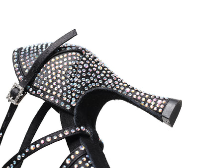 Zapatos de Danza Latina para Mujer con Tacón Alto y Detalles de Cristal - Image 13