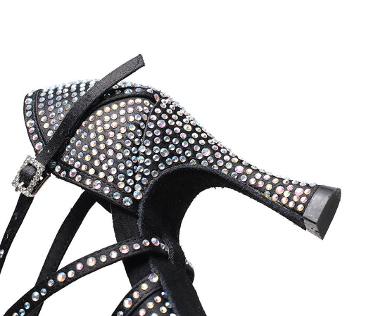 Zapatos de Danza Latina para Mujer con Tacón Alto y Detalles de Cristal - Image 13